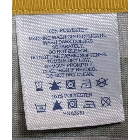 Lands' End Women's Yellow Hooded Rain Jacket Parka Size 10-12 Waterproof Shell - Picture 9 of 12